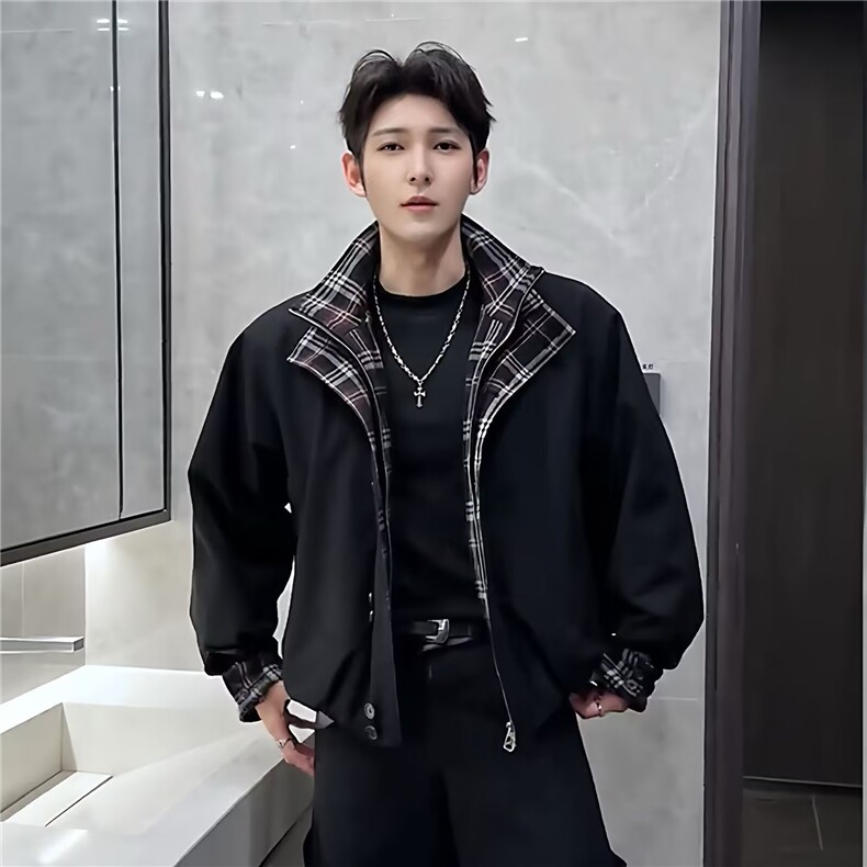 现货龙叨叨美式宽松假两件立领加厚保暖棉服MY175/P105,男装棉衣,星座205-3
