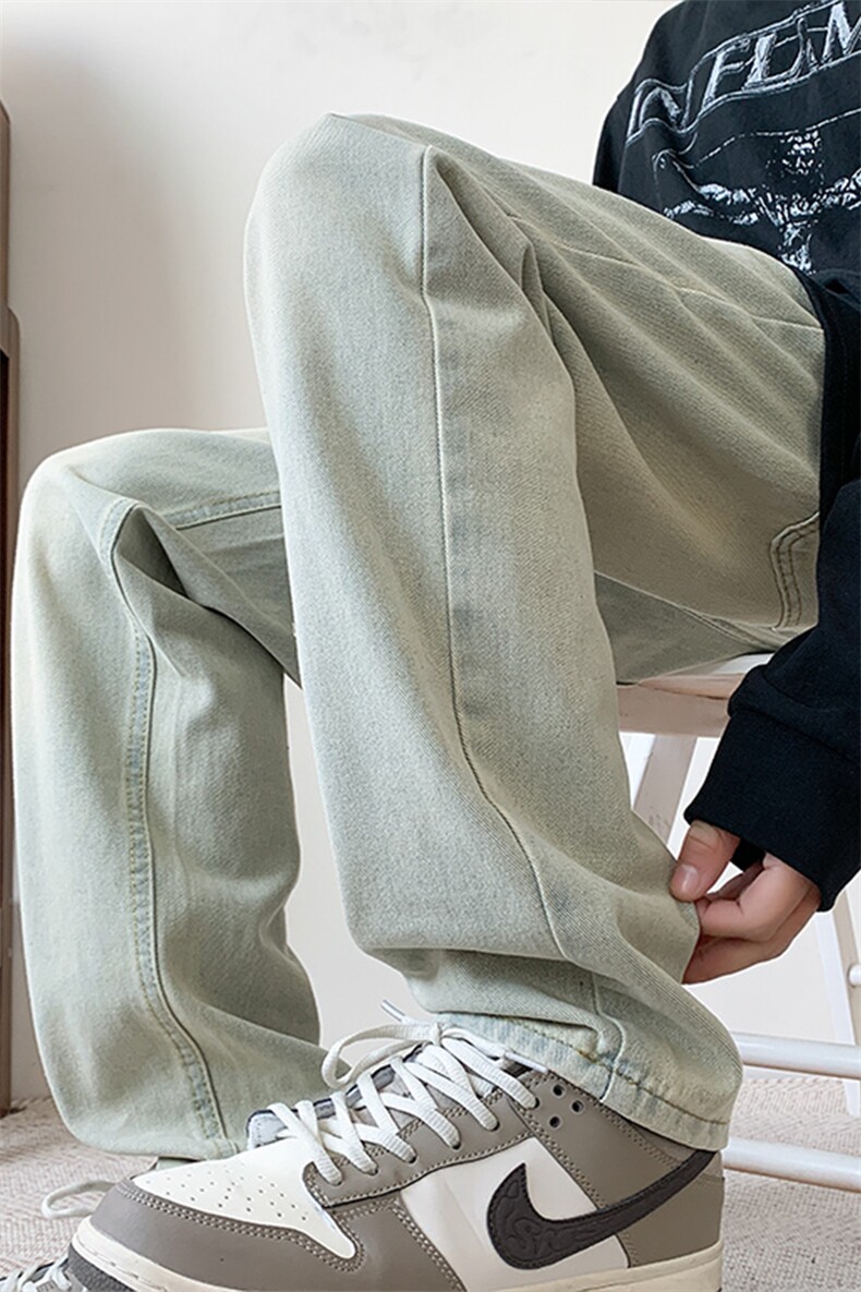 现货主推款加大码纯色直筒牛仔裤男XZ-310A-2BK305P50控78,男装牛仔裤,星座310A-2