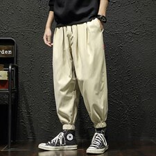2021秋季新日系大码束脚宽松加肥加大九分休闲裤男K2010-P35，男装休闲裤，电商A001
