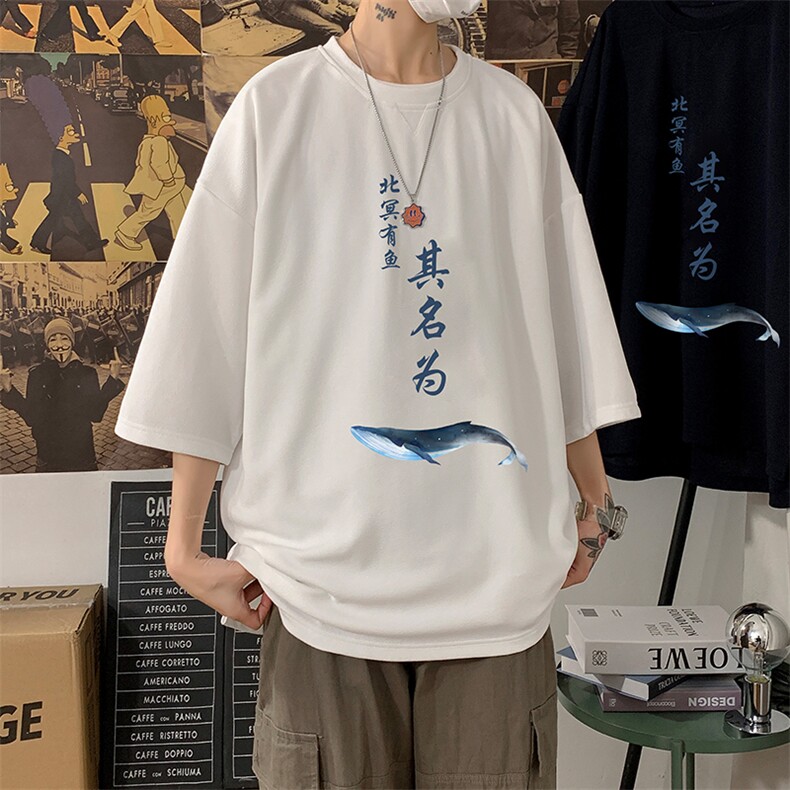 Q11261-P30春夏季七分袖t恤男大码五分袖男短袖中袖,男装T恤,电商A040