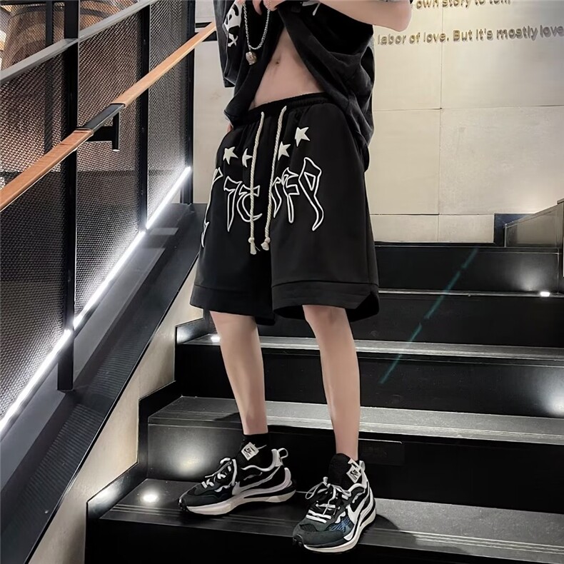 夏季休闲裤仿免烫发泡短裤男宽松型DK9017P28,男装休闲裤,星座1116-2
