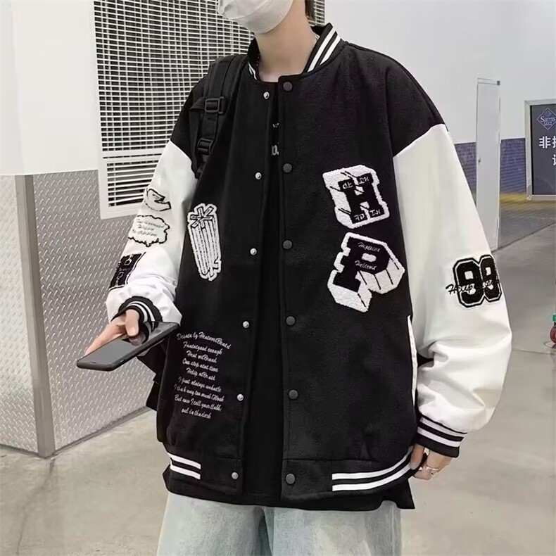 毛巾绣情侣夹克棒球服外套男女百搭休闲上衣服夹克JK688,男装夹克,星座1116A-1（原606A）