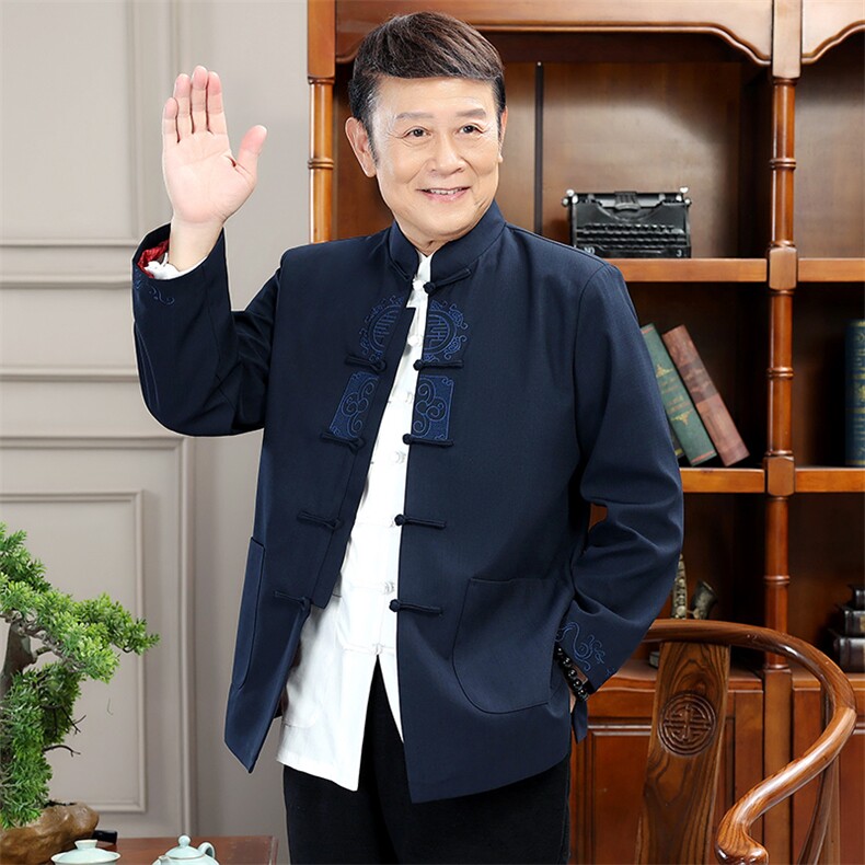 汉服老年人唐装爸爸秋冬爷爷外套夹克2022风男装YDC9003-P115,男装夹克,星座1105-3
