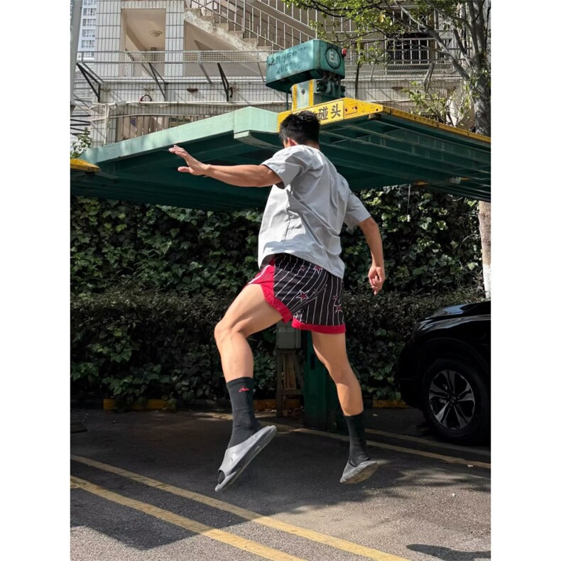 WE1572-P372025美式街头潮流撞色条纹网眼运动短裤,男装牛仔裤,电商B323A