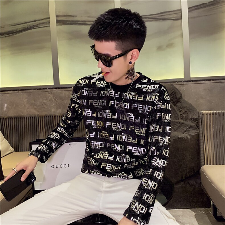 Q272021春秋季新款长袖T恤社会精神小伙圆领痞帅长袖,男装T恤,星座102A（原电商D309-1）