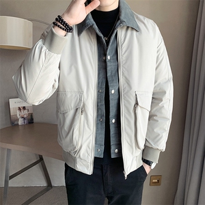 2025冬季男装加厚保暖棉衣假两件立体口袋休闲棉服外套957-P145图片