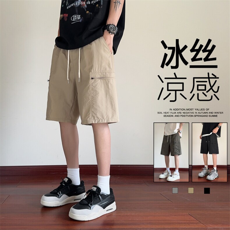 ！2025夏季新款男士冰丝短裤速干工装五分裤DK322特P28图片