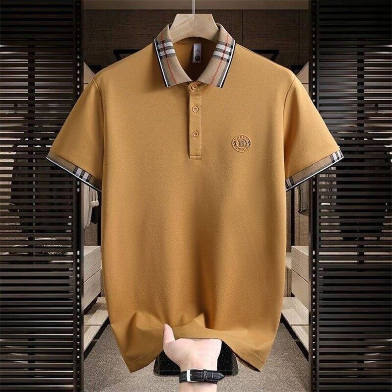 84046-P40夏季时尚休闲T恤男士POLO衫欧货潮牌商务翻领短袖T恤,男装Polo衫,电商D310B-1