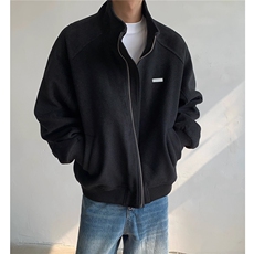 JY542-P82美式立领外套男春秋韩系高级感痞帅廓形短款毛呢夹克，男装夹克，星座1501-3