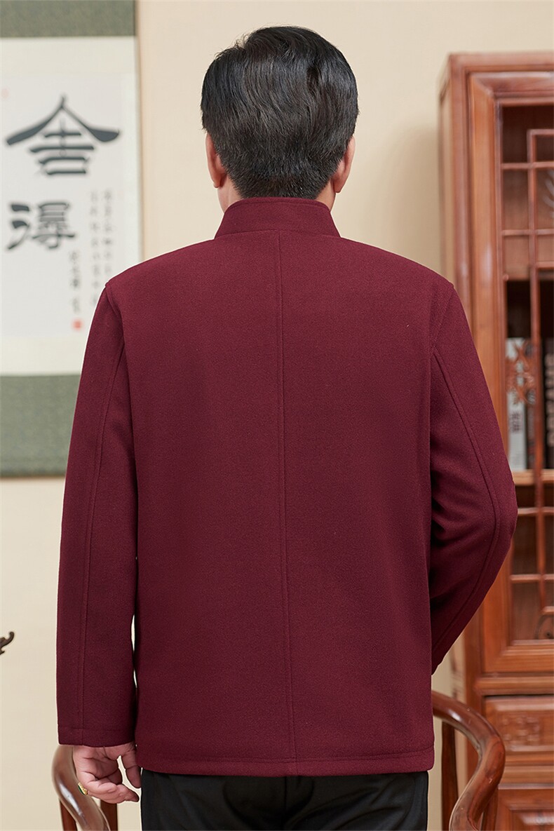 风唐装中老年花呢料绣花夹棉休闲长袖爸爸装棉衣TF817-P120,男装棉衣,星座1105-3