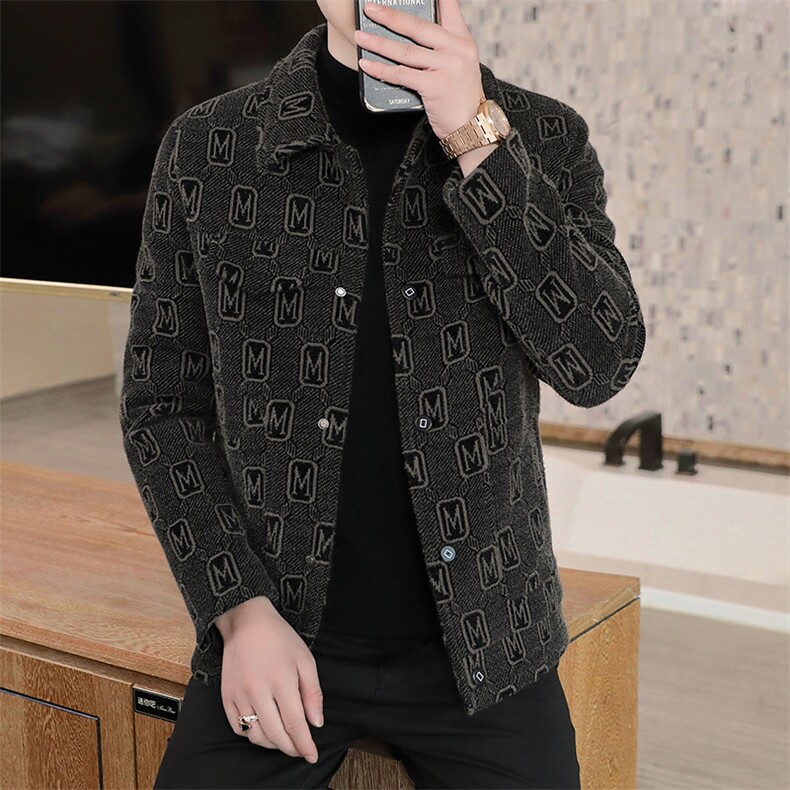 秋冬新款男士毛呢大衣短裤韩版潮流翻领夹克外套N705P10控228,男装毛呢大衣,电商B226