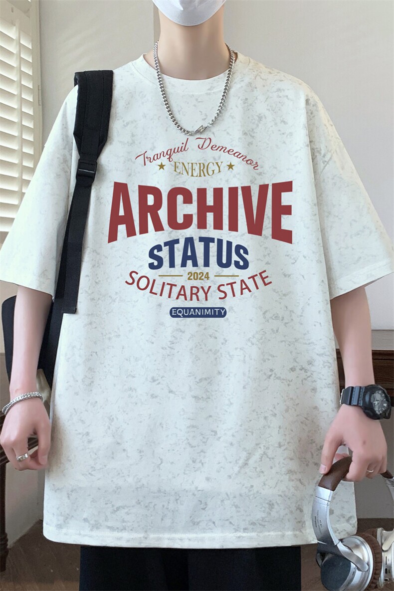 ！2026夏季新款男士潮牌百搭字母印花短袖T恤T2561特P25,男装T恤,电商B220