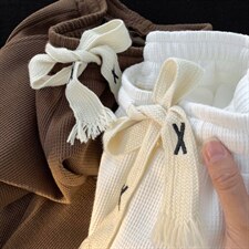 华夫格字母毛巾绣编织绳休闲裤平铺XZ604-KP77-P55控68，男装休闲裤，星座604