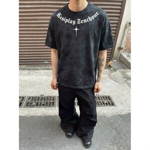 美式扎染短袖T恤夏季印花复古潮牌t恤男 XT63099-TP2548，男装T恤，电商A102