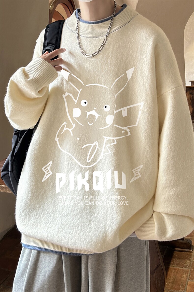 控78假两件毛衣男大码加绒针织衫男毛线衣M80078-P55加绒P70,男装针织衫/毛衣,电商A040
