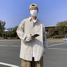 条纹衬衫男长袖韩版潮流文艺帅气2026秋夏季新款ins外套CY399-P37，男装衬衫，星座412