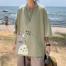 YT26150-P30亚麻短袖t恤男大码五分袖男宽松七分袖港风模特，男装T恤，电商A040