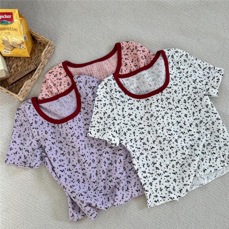 韩系气泡碎花T，其它，DAP