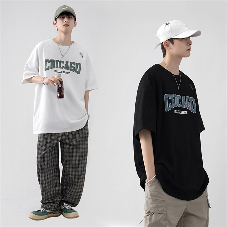 22年高品质港风纯短袖T恤珠地潮牌风美式街头风ZDY3401-P45,男装T恤,星座717