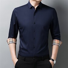 男式服装春秋季新款衬衫男长袖翻领休闲四季可穿衬衣XY2207-P68，男装衬衫，星座1105-3