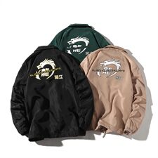 709-JK52-P652021春秋款港风白底休闲运动教练服学生百搭夹克外套，男装夹克，星座709