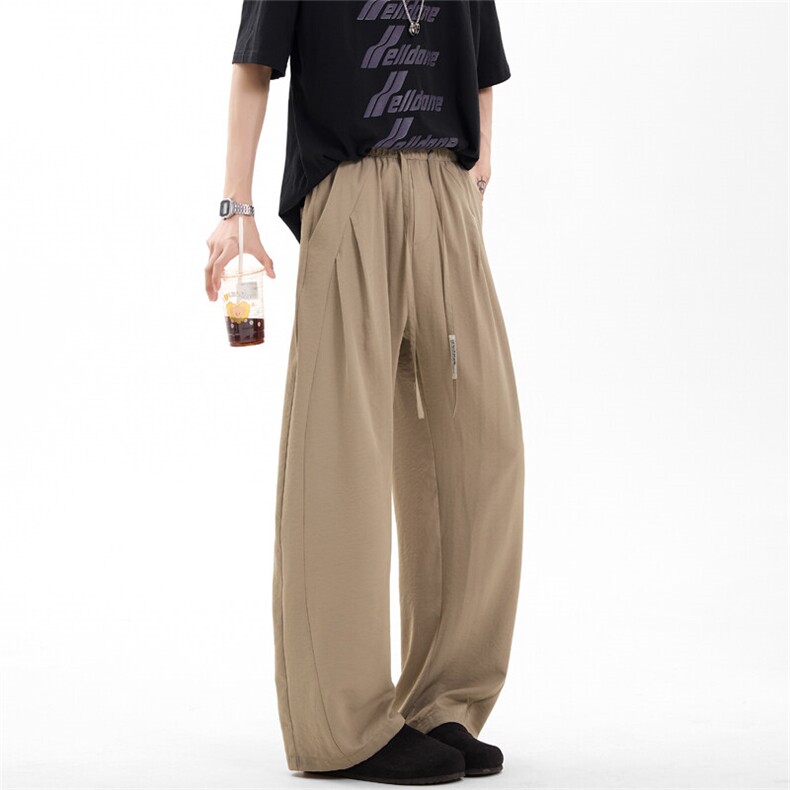 春夏新款潮牌垂感西裤百搭直筒阔腿拖地休闲长裤男2532-P40控59,男装休闲裤,电商C305A