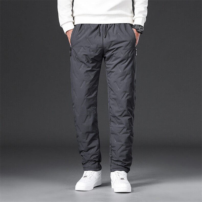 男士冬季棉裤中年加绒加厚休闲保暖直筒长裤子户外运动裤，男装棉裤，钱塘6003（原4033）