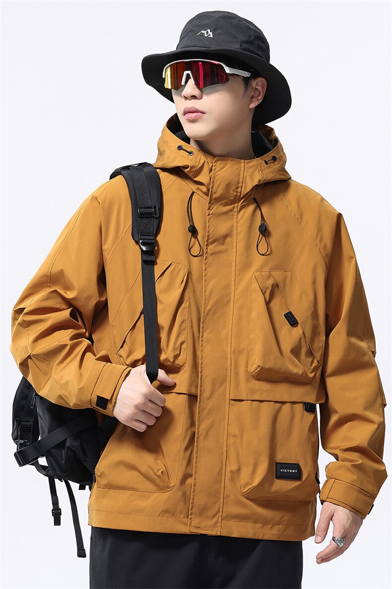 2025春秋季新款登山服男士夹克宽松潮流速干连帽外套F0913-P100,男装夹克,电商D215