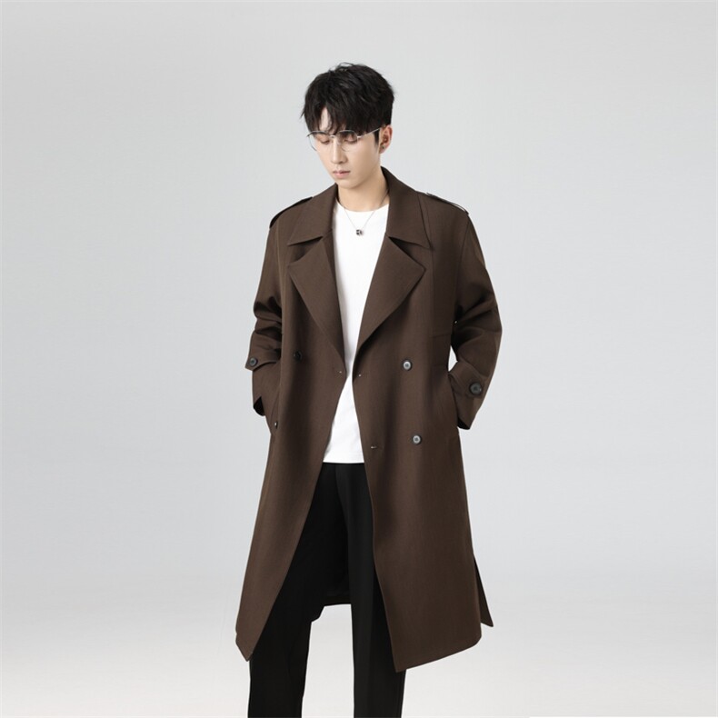 高品质猎装宽松秋季长款潮牌风衣外套XZ402-2P138控168-XZ402-2,男装风衣,星座402-2