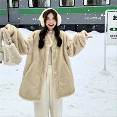 高级感仿水貂毛皮草外套女2025新款毛绒大衣2C227/3362/P245K368，女装短外套，2C227