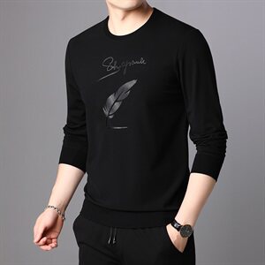 J8517钱塘2020-1秋冬男士新款高端卫衣打底衫长袖贴身舒适P52图片