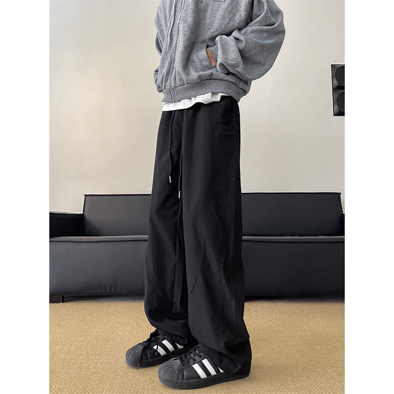 港风大码宽松休闲裤长裤直筒裤解构裤子A014-DY25091-P40控58,男装休闲裤,电商A014