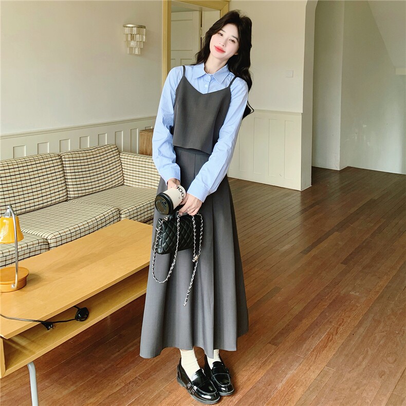 【新品】2026春季半身裙吊带衬衫三件套C5801P175K288,女装套装/套裙,2D113