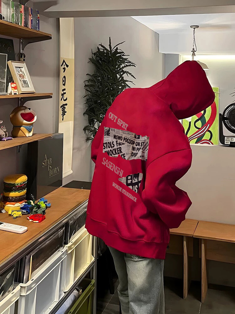 XZ809A/WM03/P55/控68/加绒P65/控78华棉连帽印花卫衣无帽绳款,男装卫衣,星座809A(原222-1)