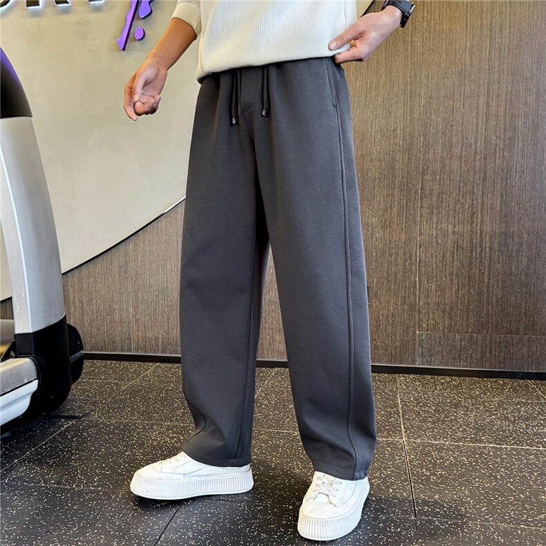 2026新款春季裤子男宽松直筒卫裤休闲运动弯刀裤A313-261159-P68,男装休闲裤,电商A313
