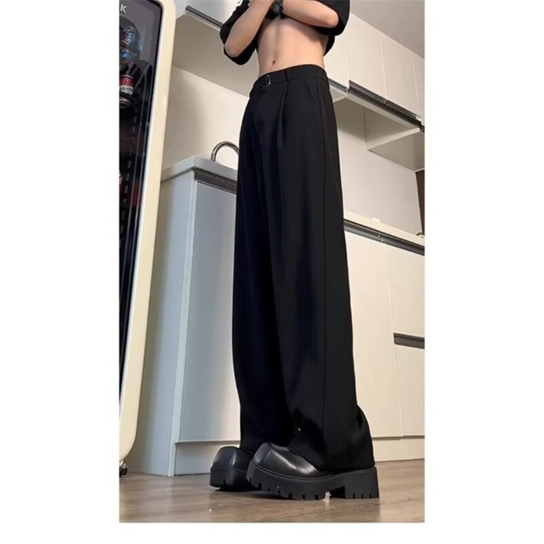 网图现货美式宽松那不勒直筒垂感西裤K0066/P45,男装西裤,星座205-3