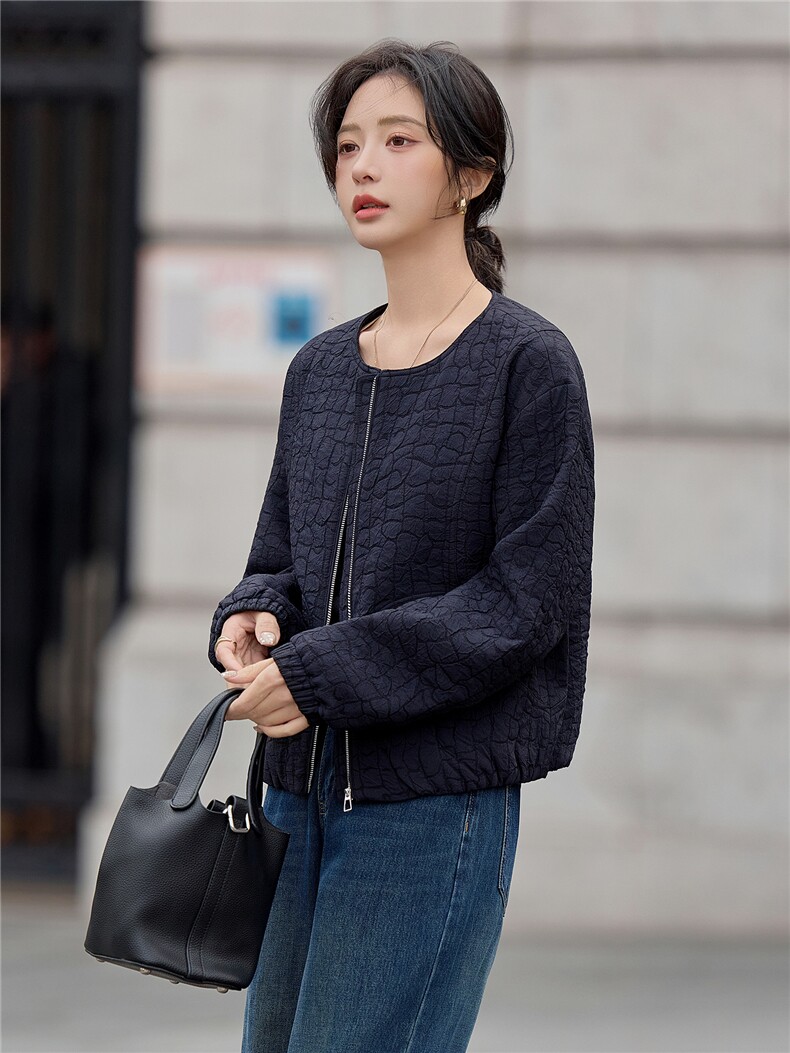 小个子宽松短款外套女2026秋新款长袖棒球服休闲百搭夹克服,女装短外套,梦懿尔