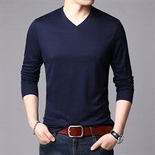 B68108钱塘2021-2春季主推大货跑量高品质爆款男士T恤长袖P52，男装T恤，钱塘207-2