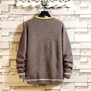 2020冬季日系砖墙男毛衣宽松针织衫男线衣A313-37312-P75控108图片