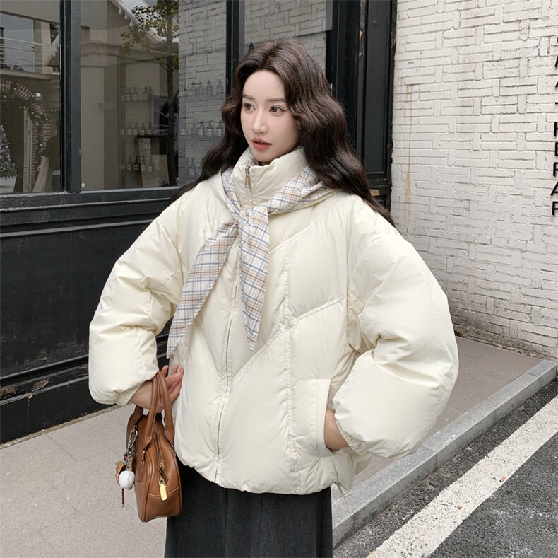 【已出货】双面穿短款90白鹅绒羽绒服帽子可拆卸2527-P380-K495,女装羽绒服,2C127