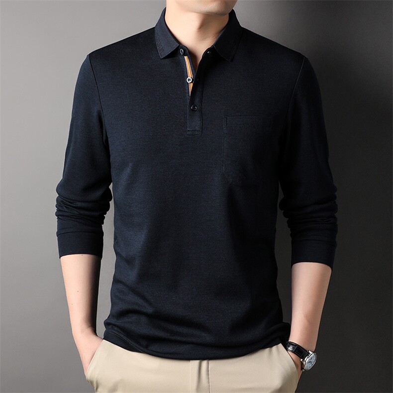AG88156钱塘2020-3春季新款中年男士时尚休闲长袖T桖高品质P63,男装T恤,钱塘207-3