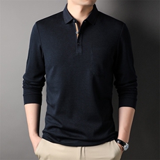 AG88156钱塘2020-3春季新款中年男士时尚休闲长袖T桖高品质P63，男装T恤，钱塘207-3