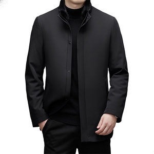 DJ9930钱塘2020-3新款商务休闲立领冬季厚款中年男士夹克P485图片