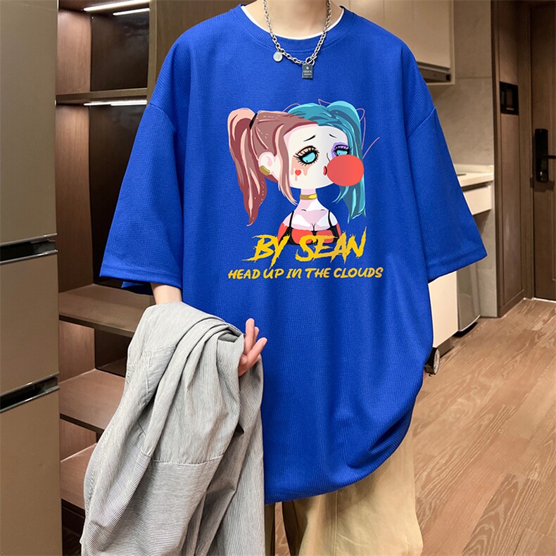 华夫格t恤男短袖男大码五分袖酒店风HT73298-P22,男装T恤,电商A040