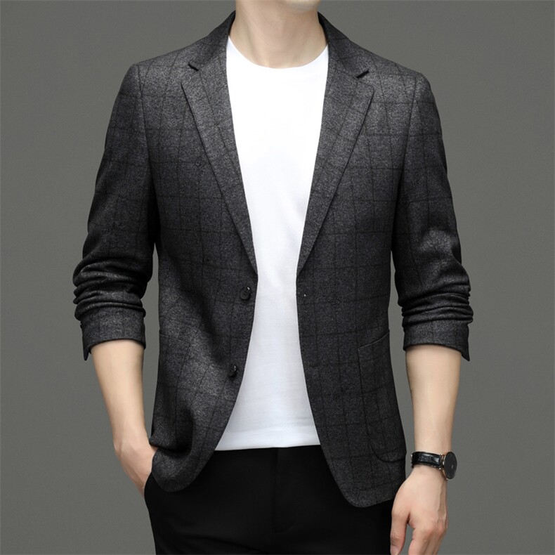 M3397-1钱塘2020-2秋季新款中年男装西服商务休闲百搭外套P142图片