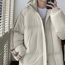 港风潮牌新款织带连帽可拆卸棉服潮流保暖棉衣M088-P85控129，男装棉衣，星座717