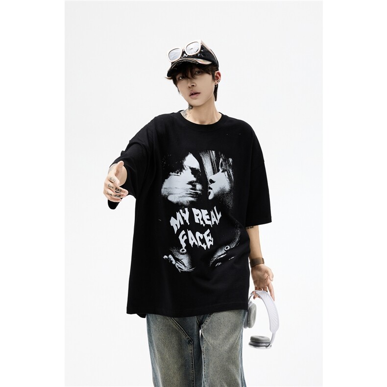 纯棉T恤设计感短袖原创小众运动T恤美式日系T1016-1T337P32K59，女装T恤，星座1016-1（原电商B408-1）