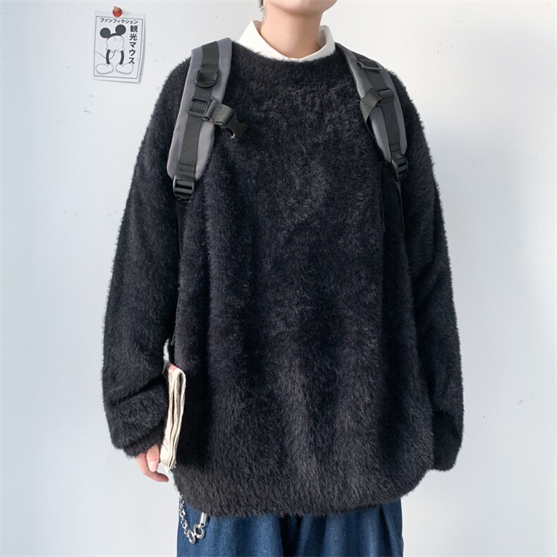 秋冬新款男士针织衫圆领男士马海毛毛衣男A071-6608-P55,男装针织衫/毛衣,电商A071