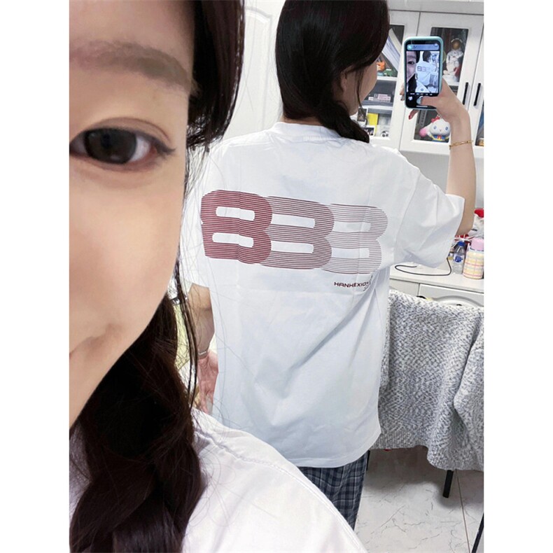T0690-P25美式情侣夏季宽松圆领短袖渐变色彩潮纯棉T恤,女装T恤,星座617A-2