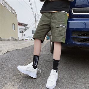 夏季工装短裤男士薄款潮牌ins宽松休闲5五分裤子潮流S502图片
